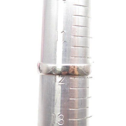 925 Sterling Silver Vintage Real Black Onyx Modernist Oxidized Ring Size 12