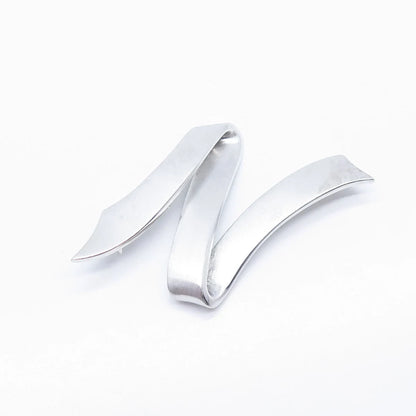 925 Sterling Silver Vintage Ribbon Slide Pendant