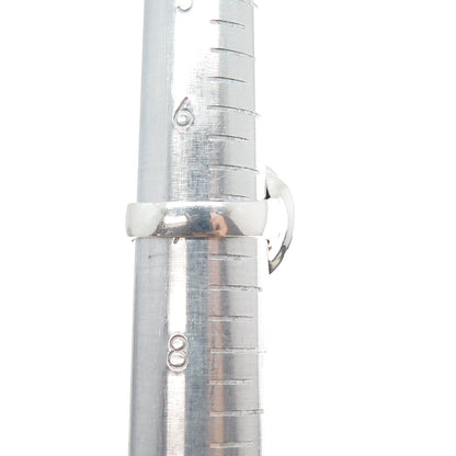 925 Sterling Silver Vintage Modernist Ribbed Dome Ring Size 7