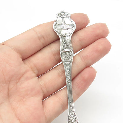925 Sterling Silver Antique Art Deco R. Wallace Indian Chief Kansas Spoon