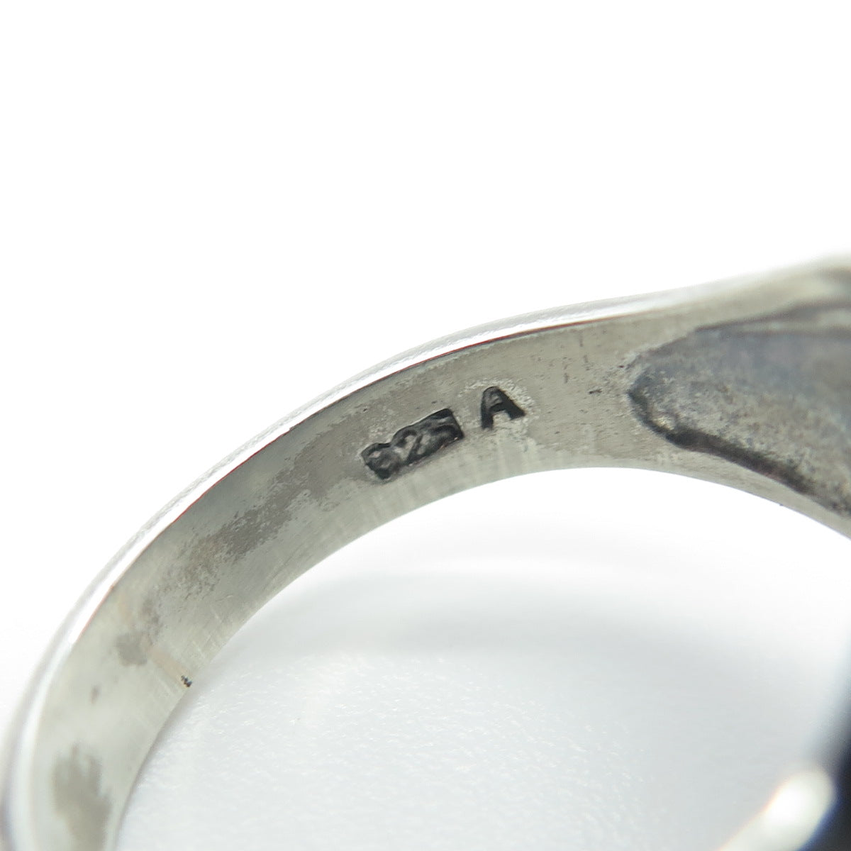 925 Sterling Silver Vintage Modernist Ribbed Ring Size 8.25