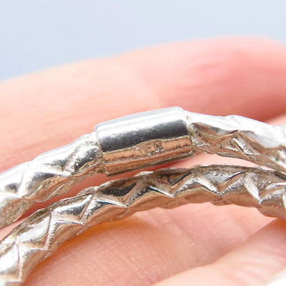 925 Sterling Silver Vintage Double Interlocked Ring Size 8.75