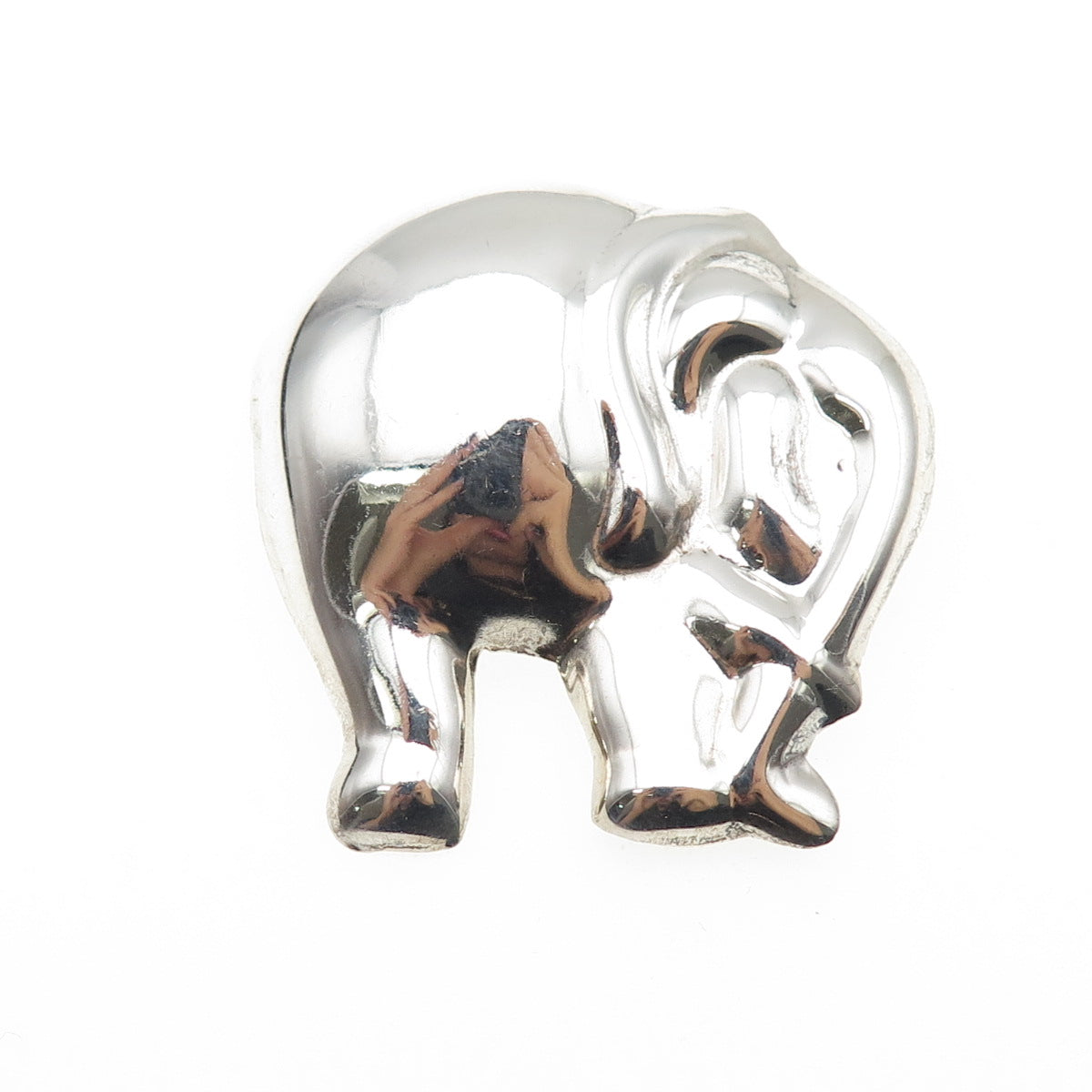 Melicio Rodriguez Sterling Silver Vintage Mexico Elephant Oxidized Pin Brooch
