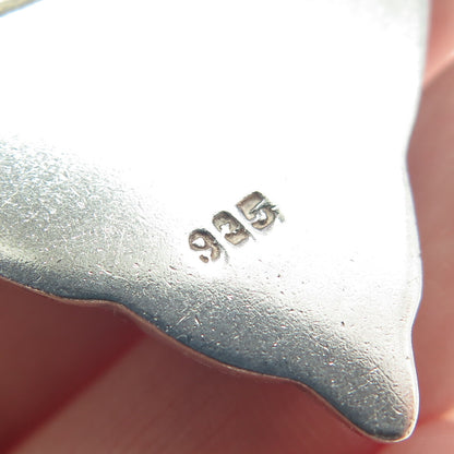 925 Sterling Silver Vintage Modernist Arrow Pin Brooch / Pendant