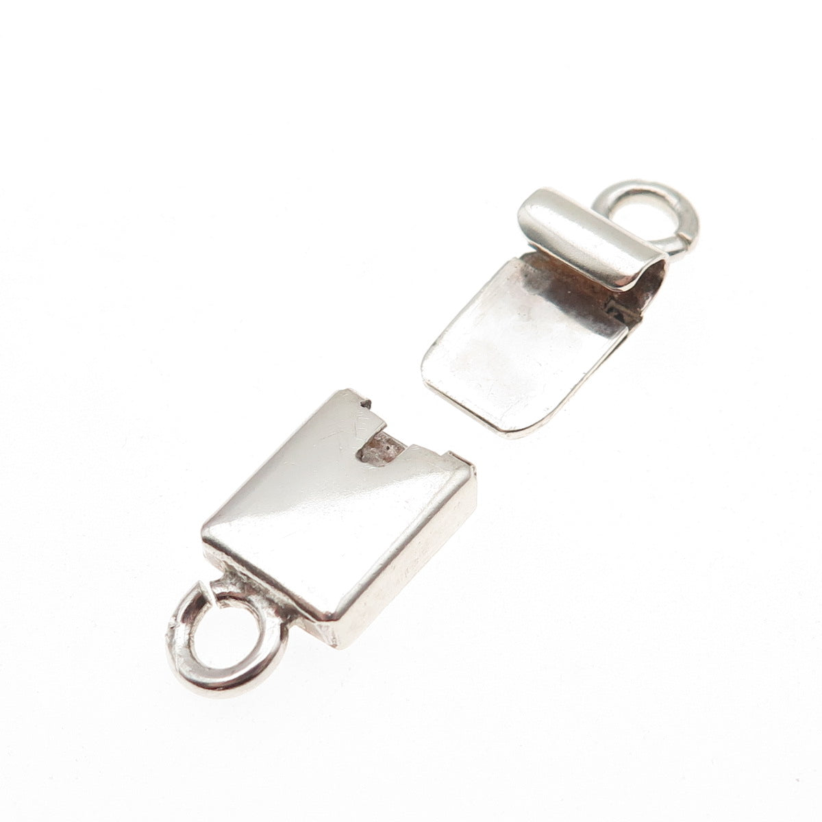 925 Sterling Silver Vintage Mexico Bracelet / Necklace Box Lock Clasp