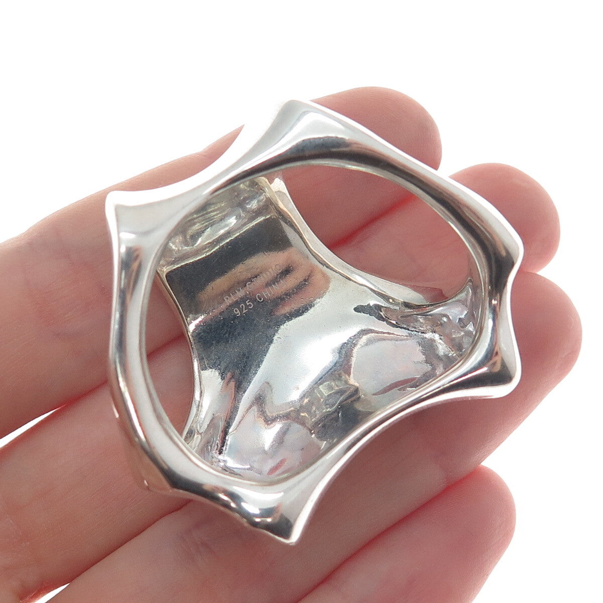 ROBERT LEE MORRIS 925 Sterling Silver Vintage Modernist Slide Pendant