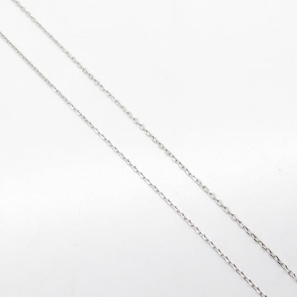925 Sterling Silver C Z Heart Rolo Chain Necklace 20"