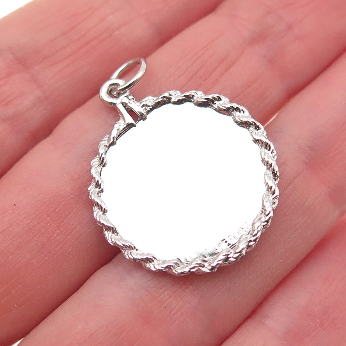 925 Sterling Silver Vintage Rhinestone Fireplace Merry Christmas Charm Pendant