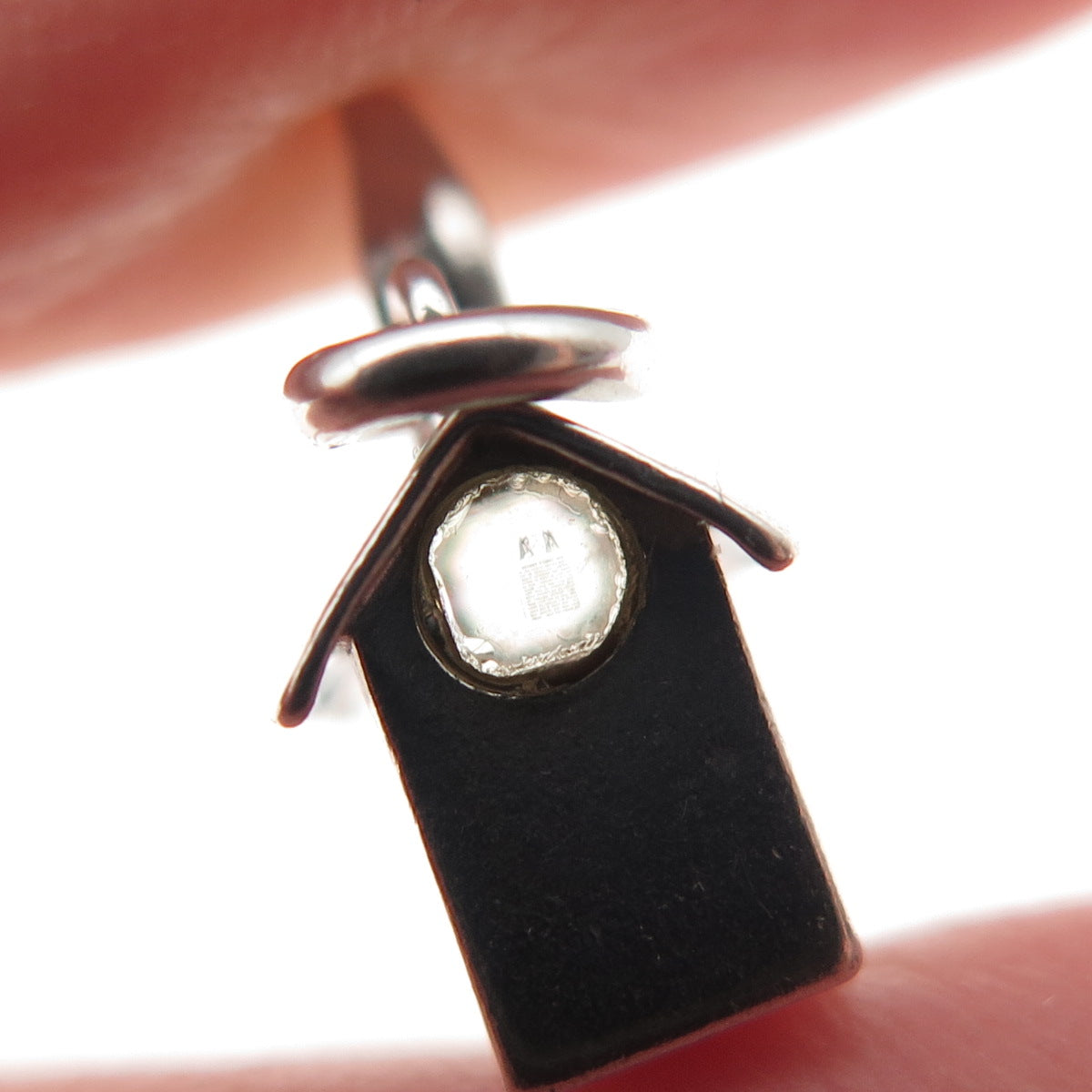 925 Sterling Silver Antique Art Deco Stanhope Church Prayer 3D Mini Pendant