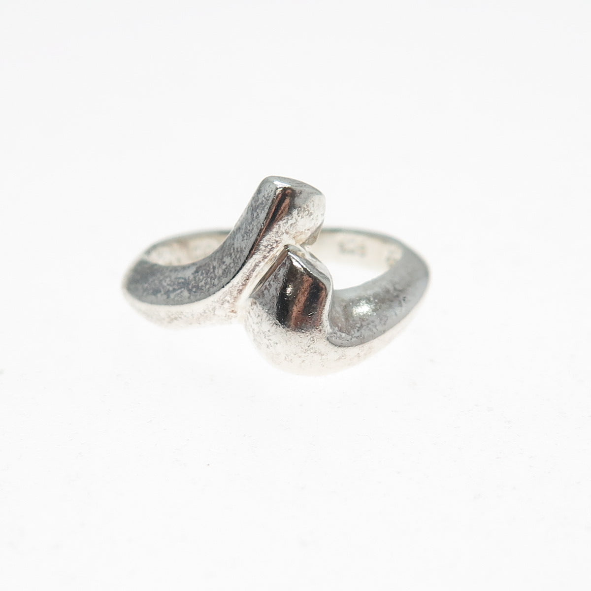 CLYDE DUNEIER CID 925 Sterling Silver Vintage Modernist Ring Size 6