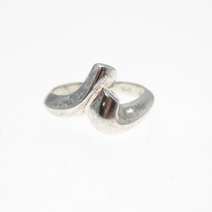 CLYDE DUNEIER CID 925 Sterling Silver Vintage Modernist Ring Size 6