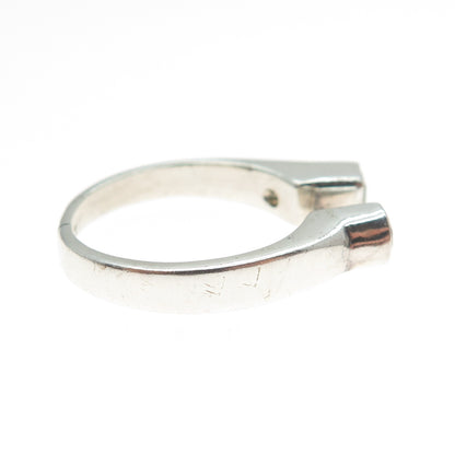 925 Sterling Silver Vintage Real Peridot & Amethyst Adjustable Ring Size 6.75