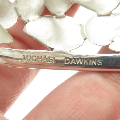 MICHAEL DAWKINS Sterling Silver Limited Edition Petals Adjustable Bracelet 7"