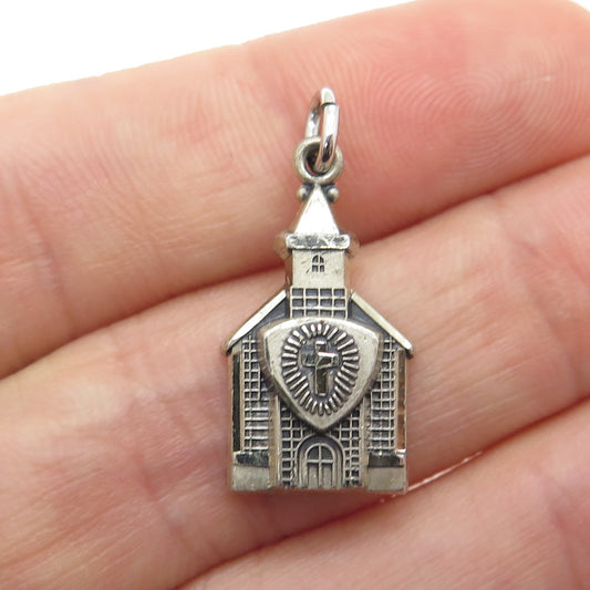 HAYWARD 925 Sterling Silver Antique "I am a Methodist" Church Religious Pendant