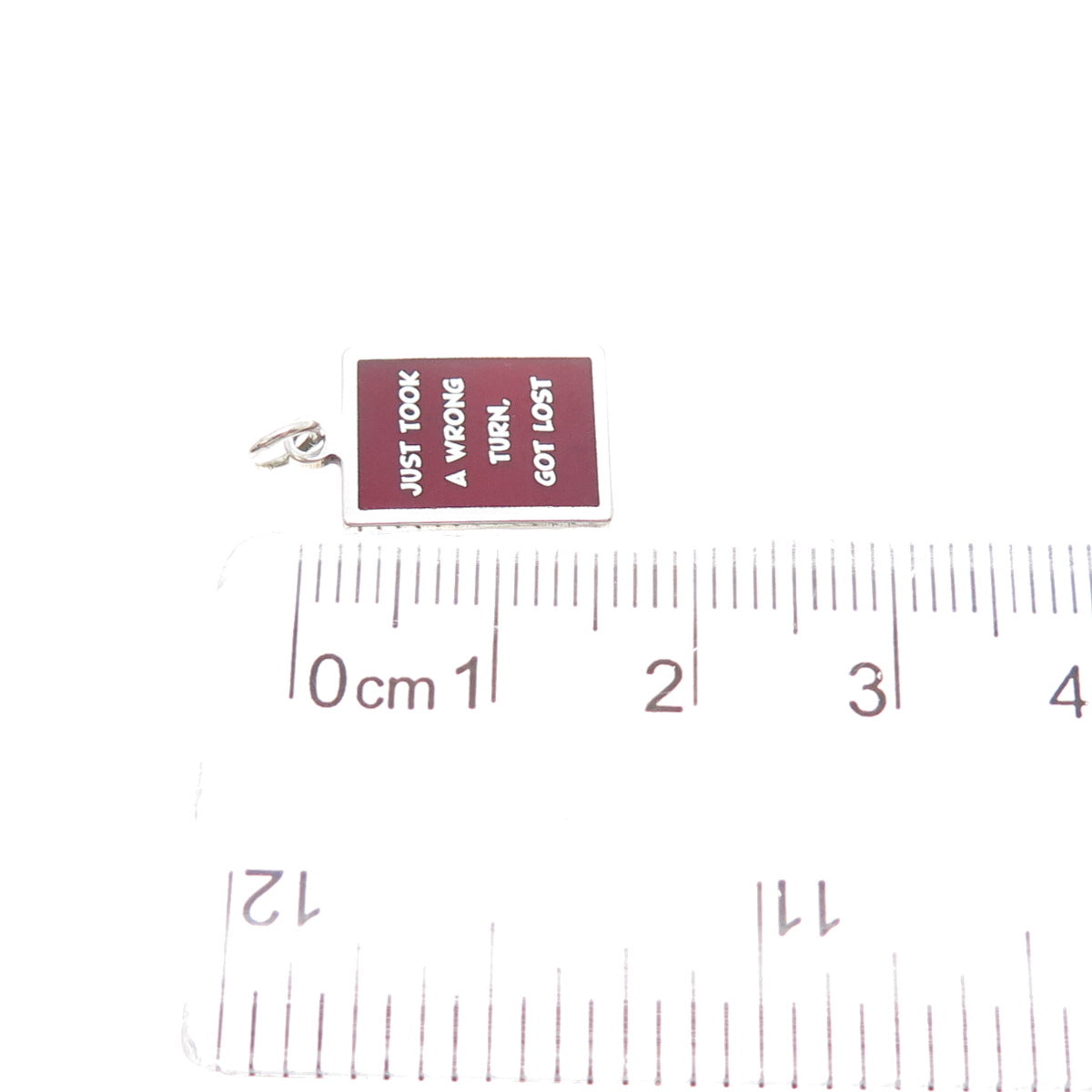 925 Sterling Silver Enamel Just Took A Wrong Turn, Got Lost Minimalist Pendant