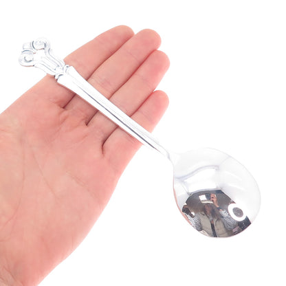 COHR 925 Sterling Silver Antique Denmark Monica Round Bowl Soup Spoon