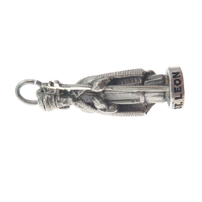 CREED 925 Sterling Silver Vintage St. Leon Minimalist 3D Charm Pendant