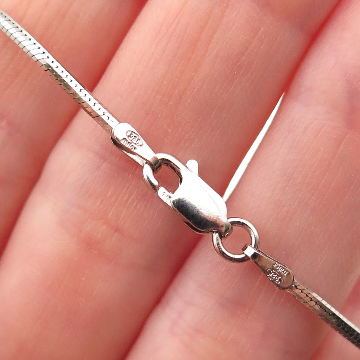 MILOR 925 Sterling Silver Italy Lab-Created Tanzanite Snake Chain Necklace 18"