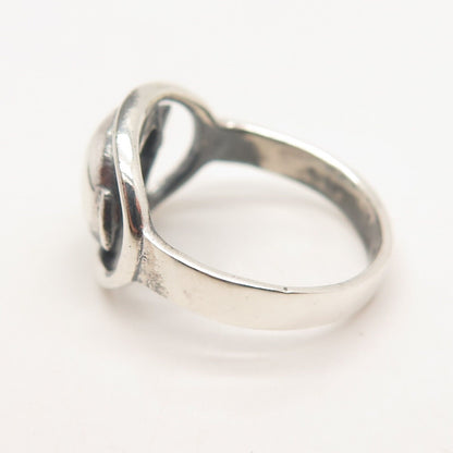 925 Sterling Silver Vintage Friendly Dolphin Ring Size 8