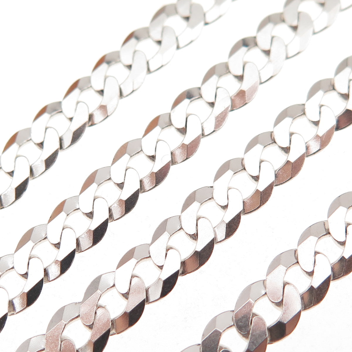 925 Sterling Silver Italy Cuban Chain Necklace 26"