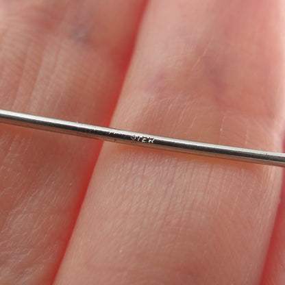 925 Sterling Silver Vintage Flower Modernist Pin Brooch