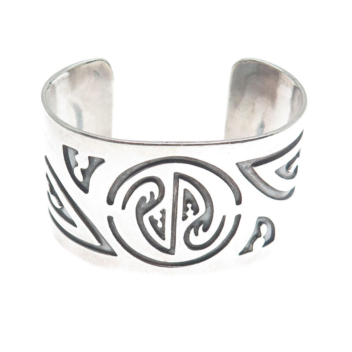 Old Pawn Hopi 925 Sterling Silver Vintage Southwestern Adjustable Bracelet 6.5"