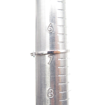 925 Sterling Silver Real Round-Cut White Topaz Engagement Ring Size 6.75