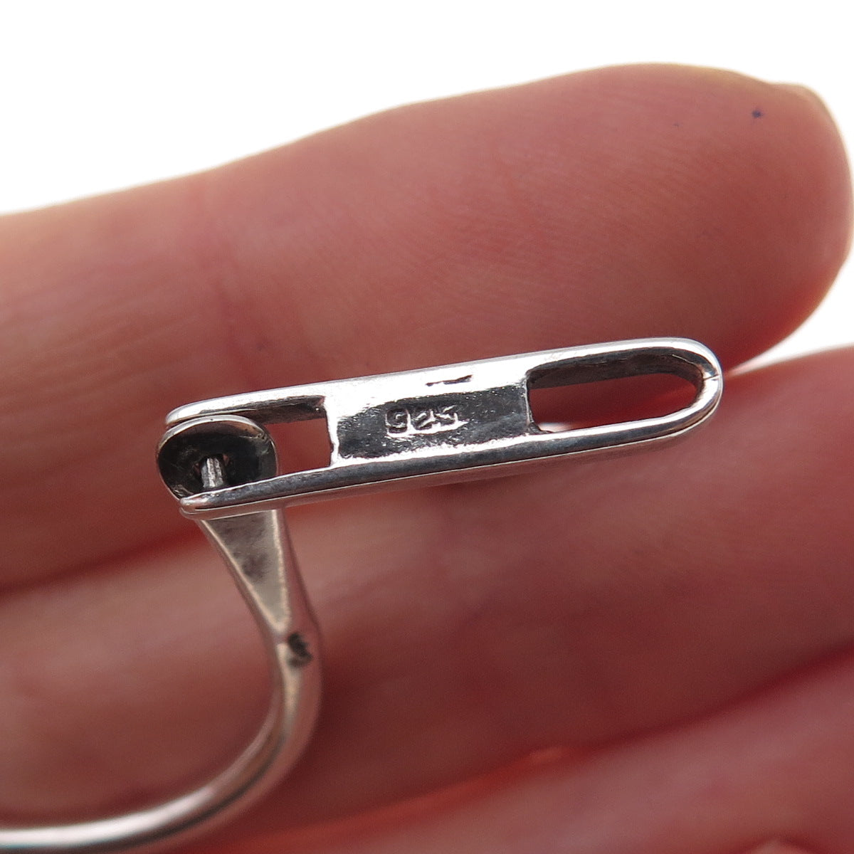 925 Sterling Silver Vintage Revolver Key Fob Chain