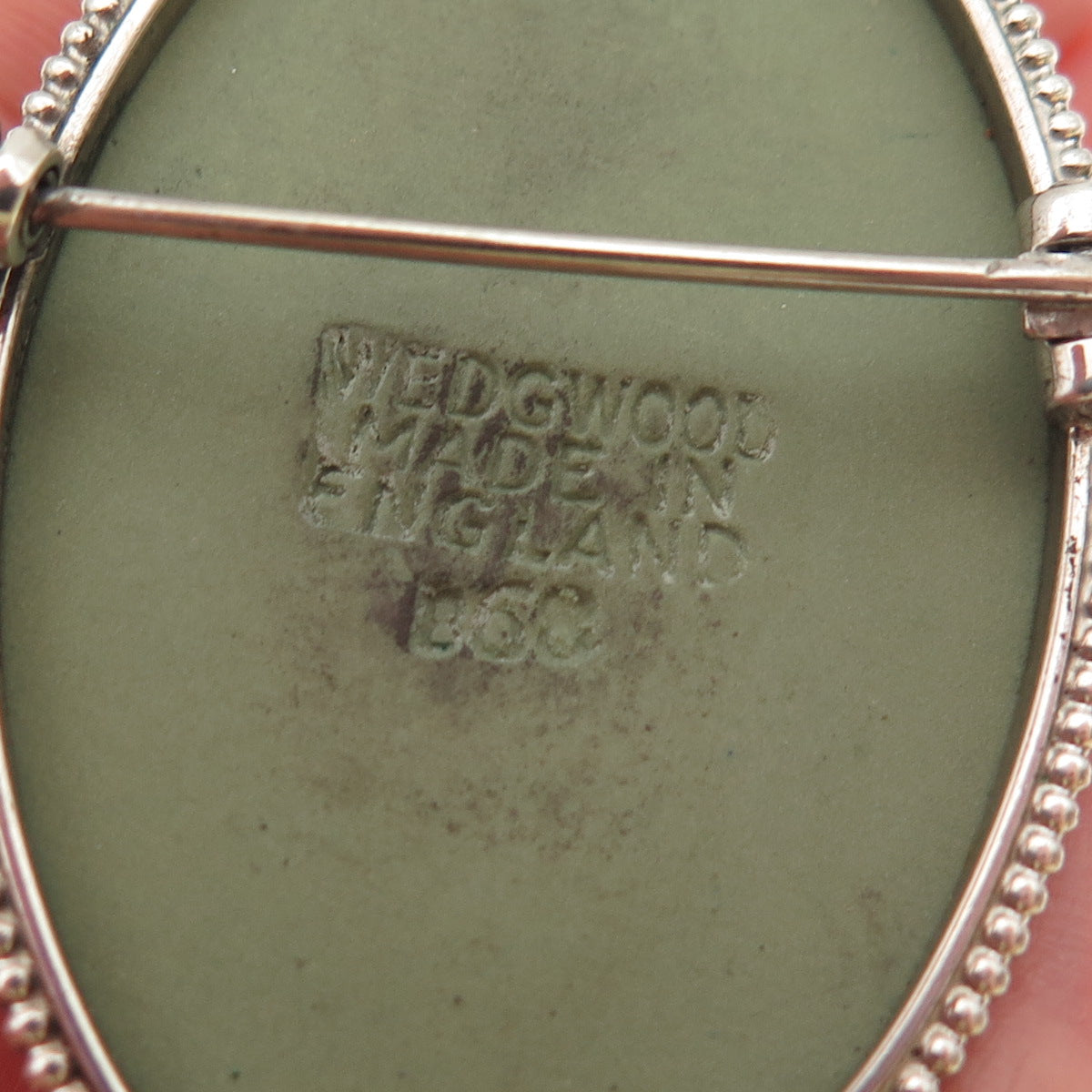 WEDGWOOD 925 Sterling Silver Vintage England Jasperware Muses Pin Brooch B60