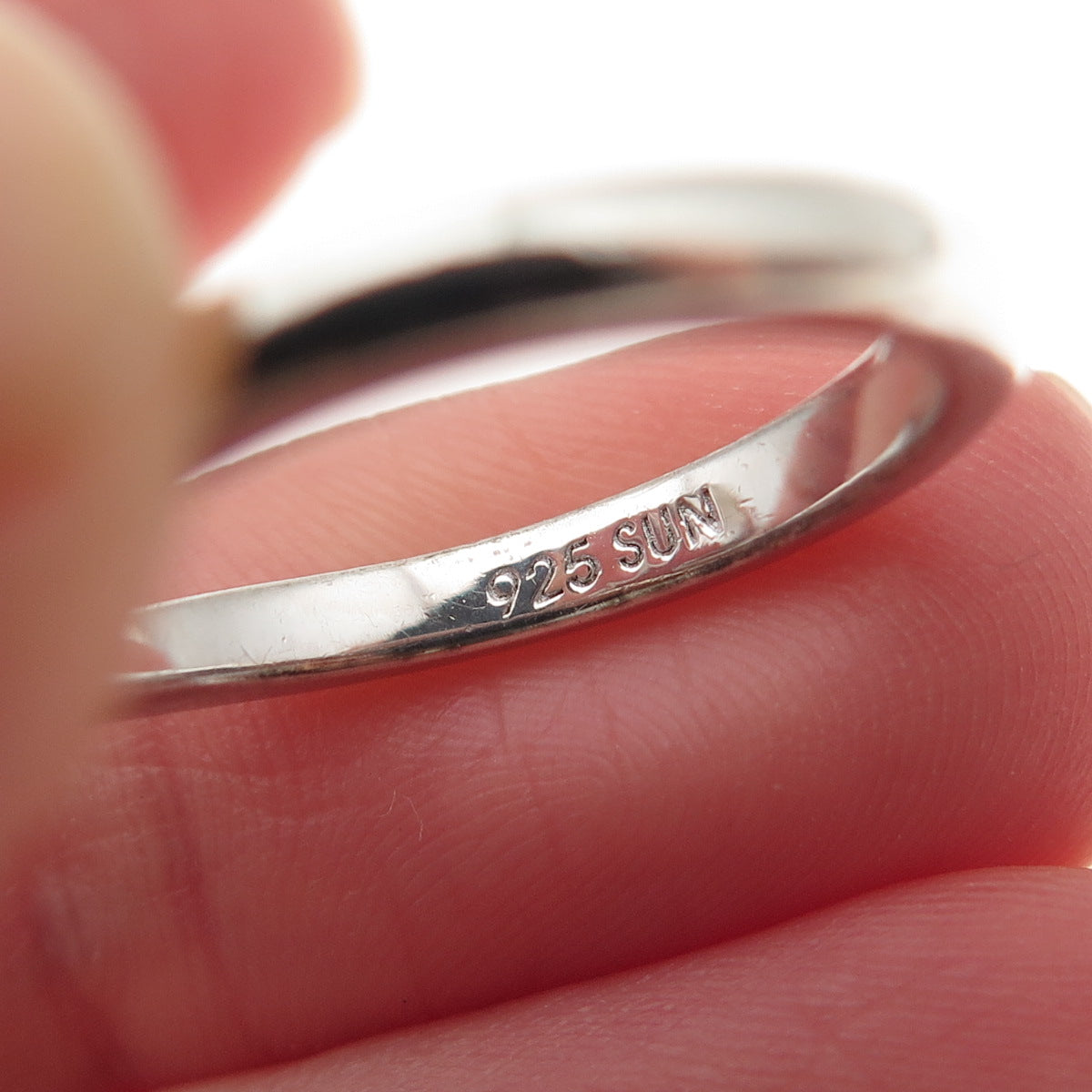 Sun 925 Sterling Silver Real Round-Cut Diamond Heart Ring Size 6.75