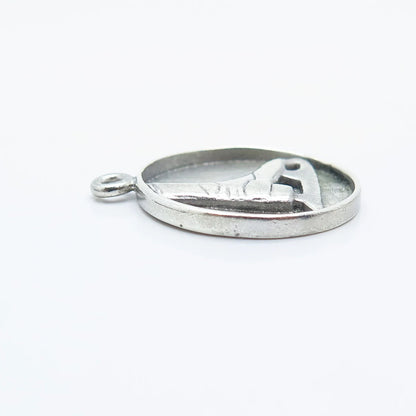 925 Sterling Silver Vintage Ice Skating Shoe Charm Pendant