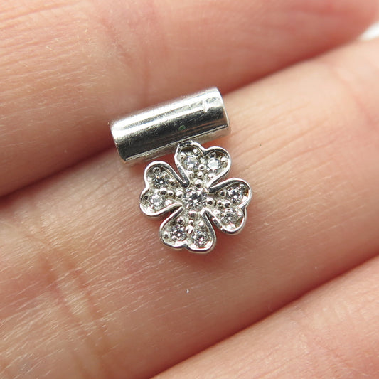 NOMINATION Italy 925 Sterling Silver C Z Clover Lucky SeiMia Pendant