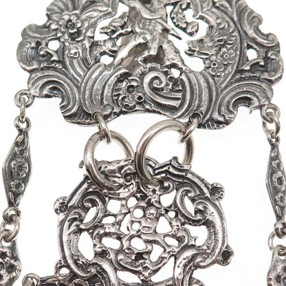 David & Lionel Spiers 925 Sterling Silver Antique 1889 Birmingham Chatelaine Fob
