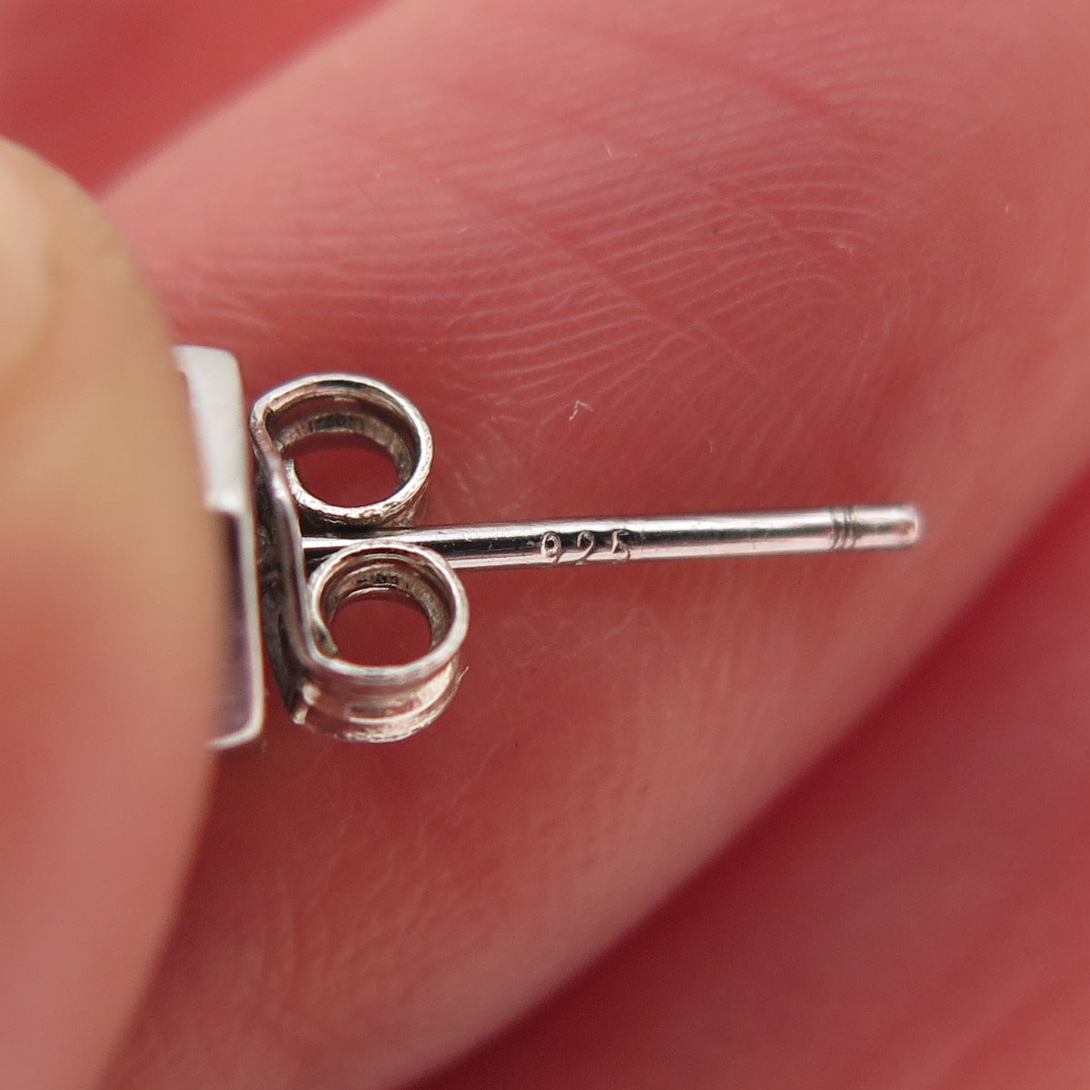 925 Sterling Silver Round-Cut C Z Stud Earrings