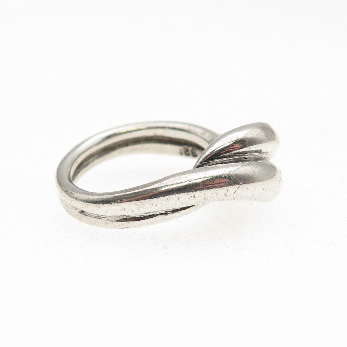 Tasco 925 Sterling Silver Vintage Modernist Oxidized Ring Size 6.75