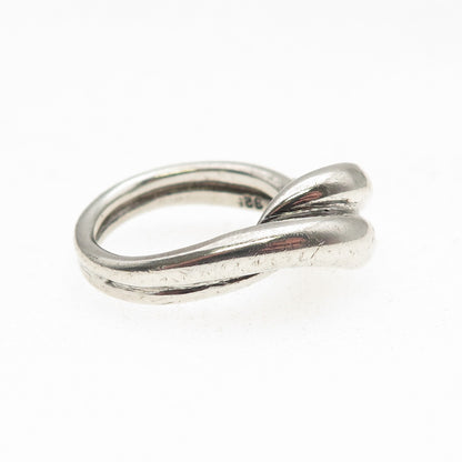 Tasco 925 Sterling Silver Vintage Modernist Oxidized Ring Size 6.75