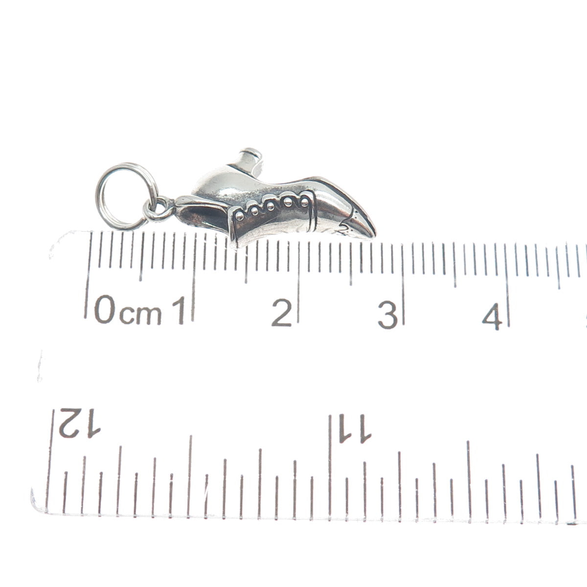 HAND & HAMMER 925 Sterling Silver Vintage Ladies Dancing Shoe Mini 3D Pendant
