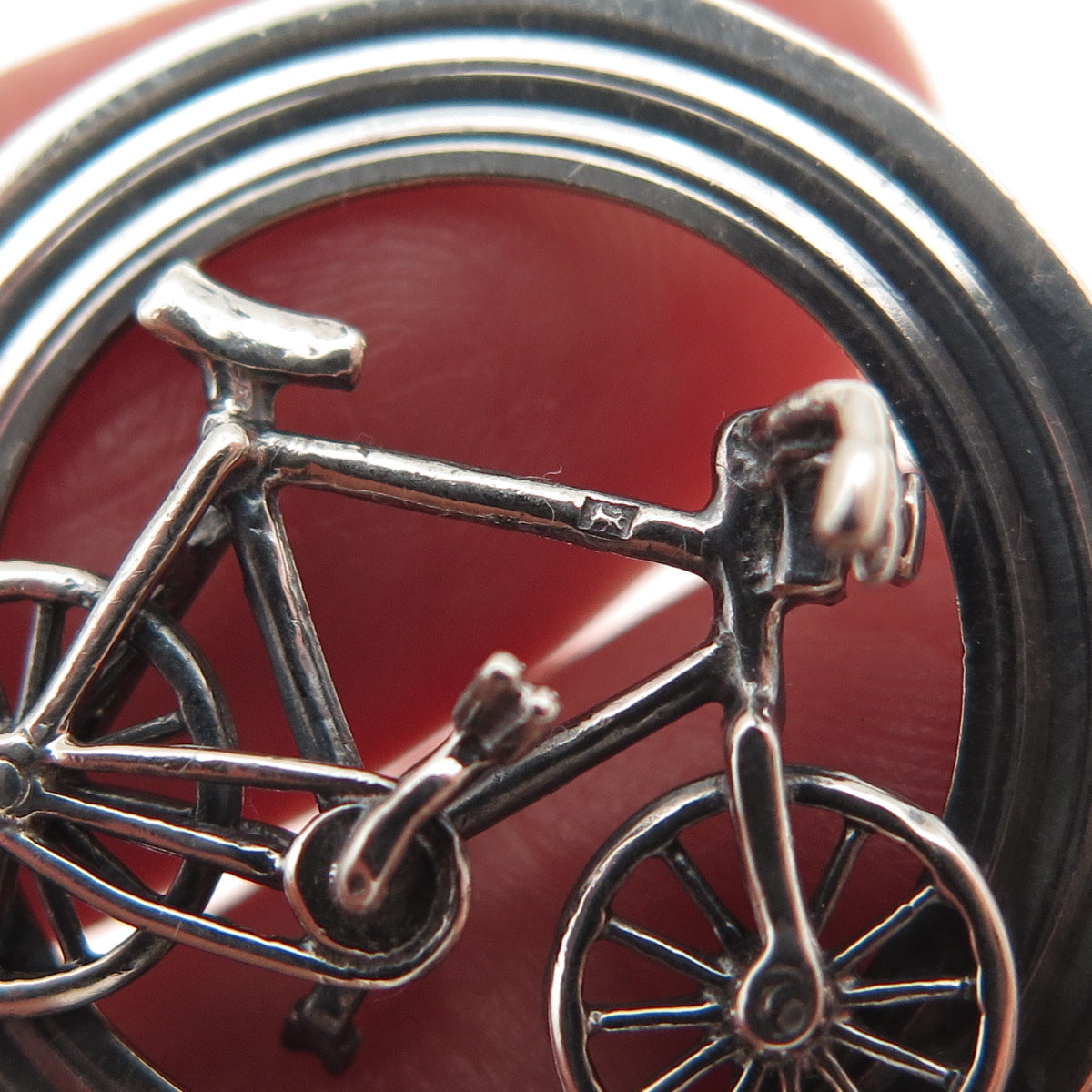 Payton Pepper & Sons 925 Sterling Silver Vintage 1963 Birmingham Bicycle Pendant