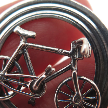Payton Pepper & Sons 925 Sterling Silver Vintage 1963 Birmingham Bicycle Pendant
