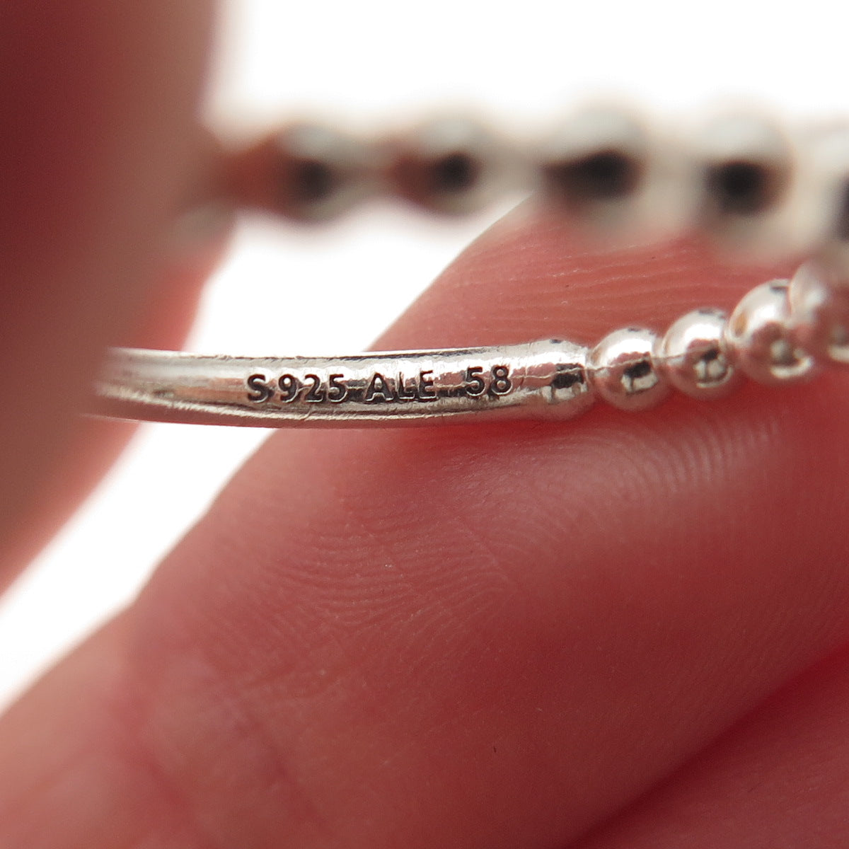 Pandora 925 Sterling Silver Real Red Garnet January Birthstone Ring Size 8