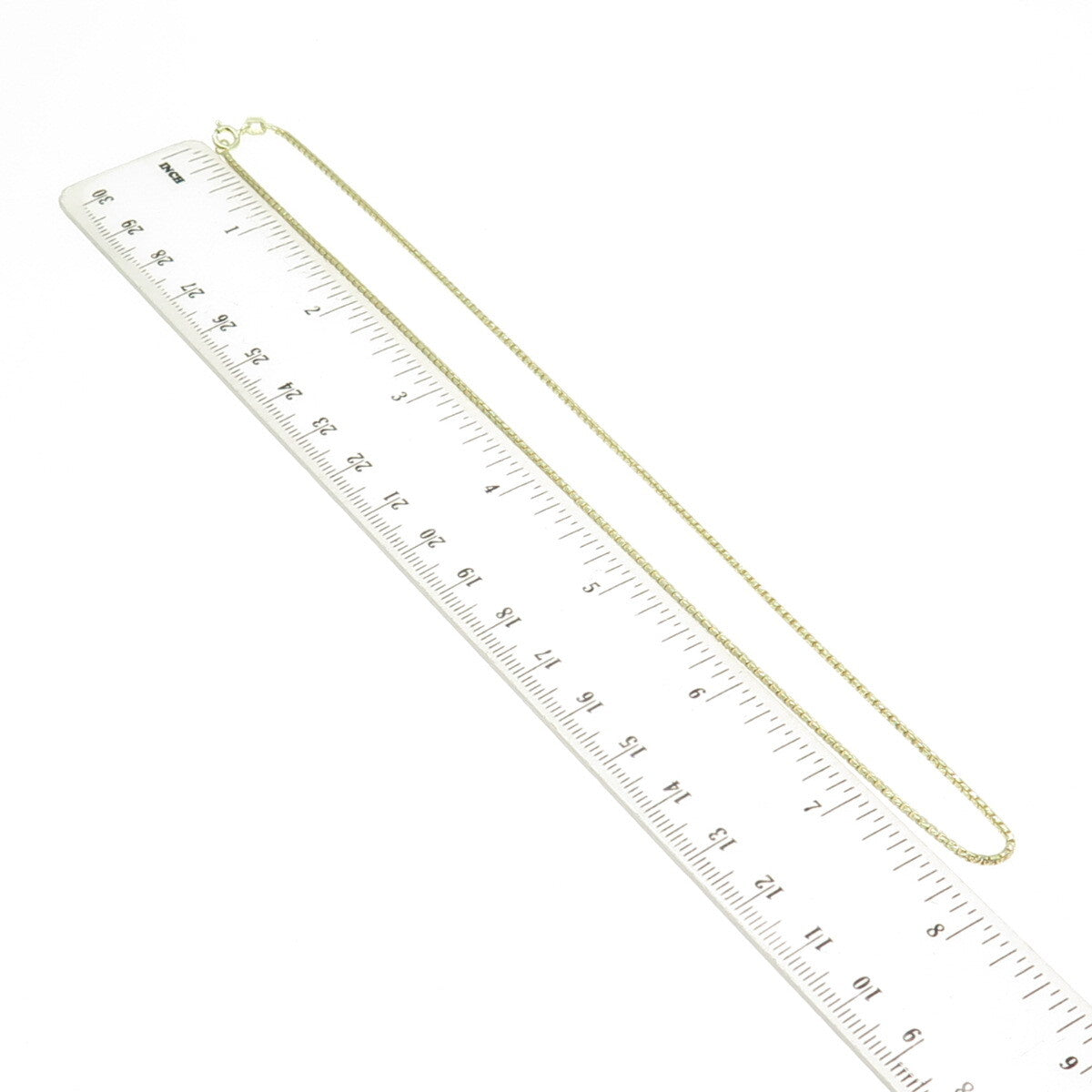 P. LUX 925 Sterling Silver Gold Plated Box Chain Necklace 16"