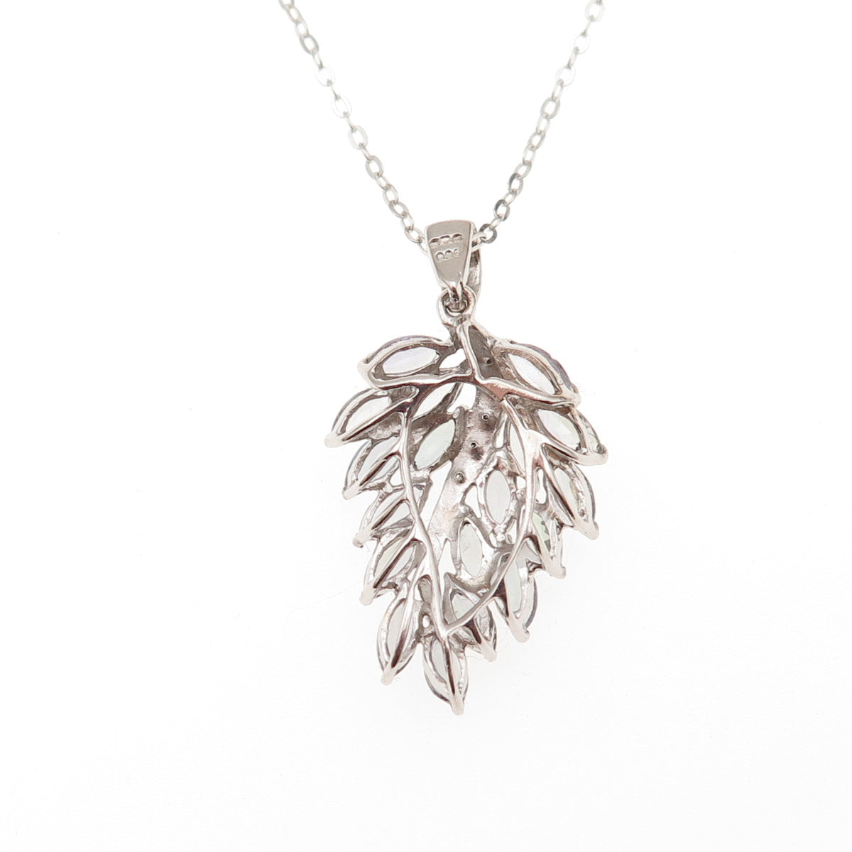 Chuck Clemency 925 Sterling Silver Real Tanzanite White Topaz Chain Necklace 20"