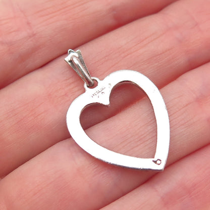 KD Kimler & Daniel 925 Sterling Silver Antique Art Deco Marcasite Heart Pendant