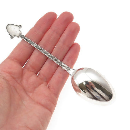 925 Sterling Antique Art Deco Pioneer Square Totem Pole Seattle Coffee Spoon