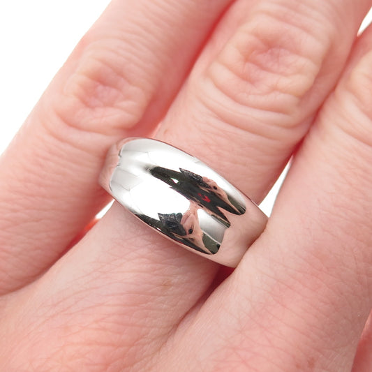 Judith Ripka 925 Sterling Silver Modernist Wavy Ring Size 6