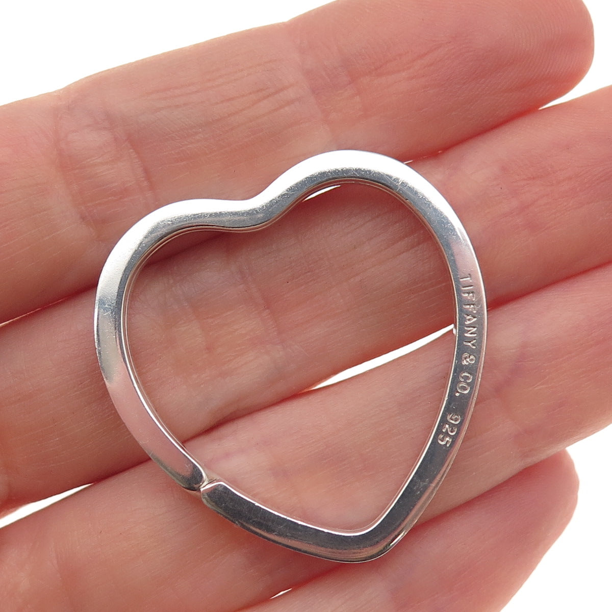 Tiffany & Co. 925 Sterling Silver Vintage Heart Key Ring Holder