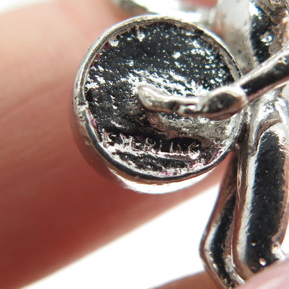 925 Sterling Silver Antique Art Deco Drum Corps on Parade Charm Pendant