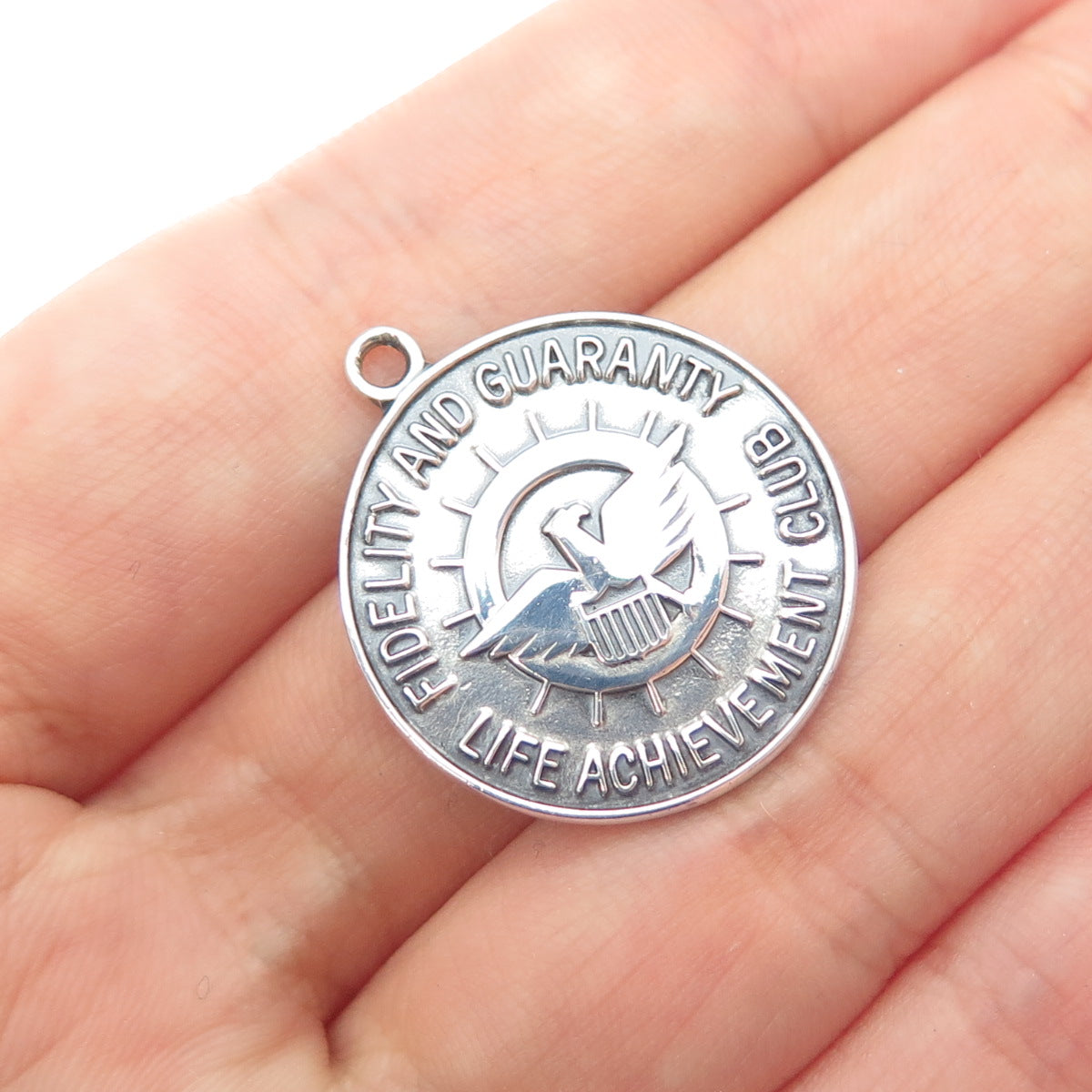 925 Sterling Vintage 1972 Fidelity & Guaranty Life Achievement Club Pendant