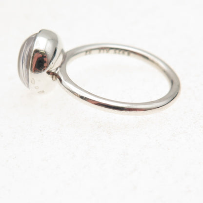 Pandora 925 Sterling Silver Clear Crystal Poetic Droplet Ring Size 6