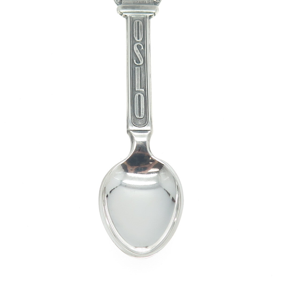BRODRENE LOHNE 830S Silver Vintage Norway Oslo States & Cities Coffee Spoon #522